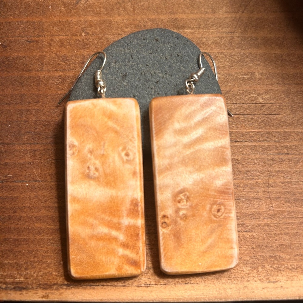 Elegant Maple Wood Earrings
